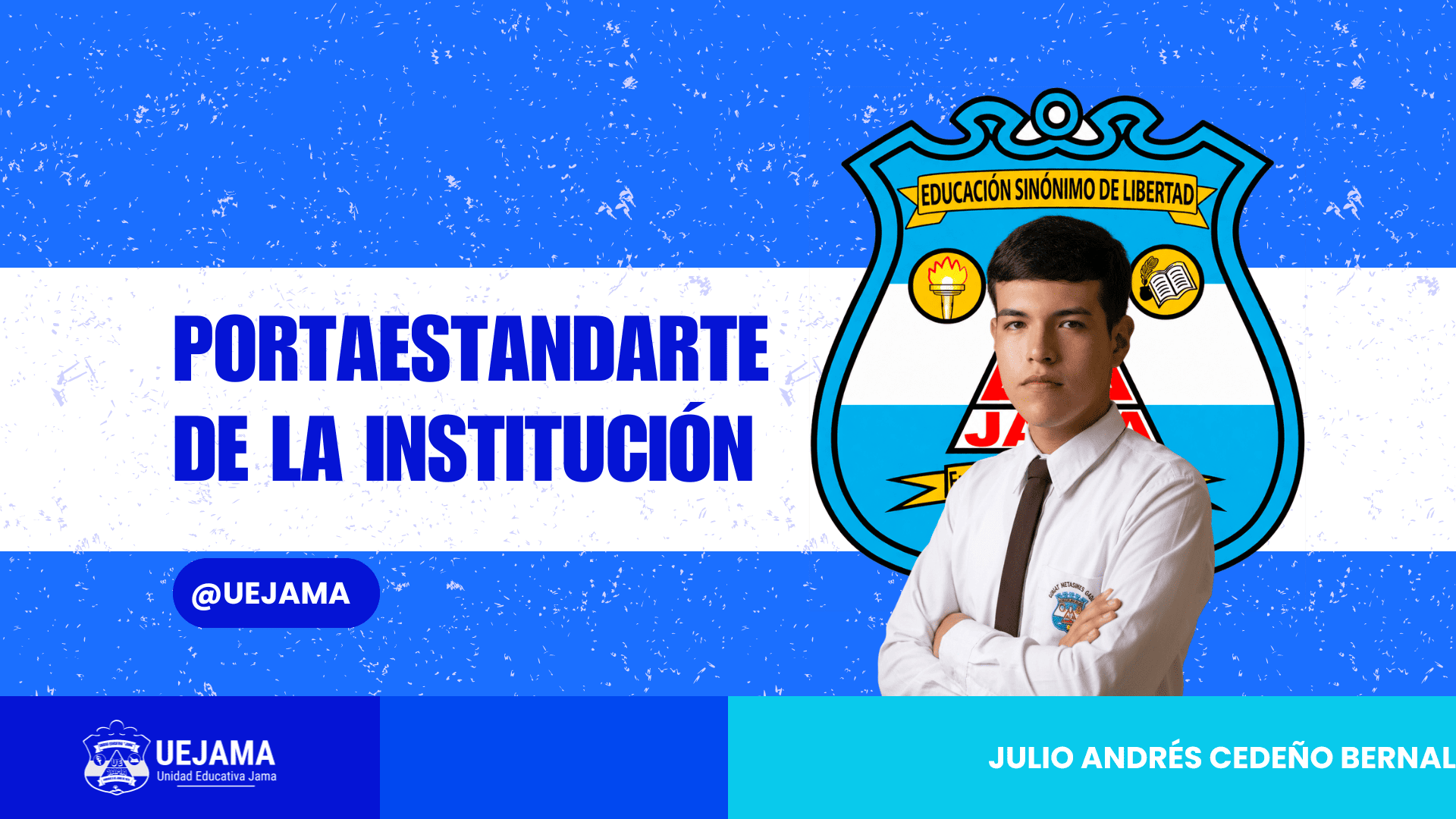 Portaestandarte de la Institución